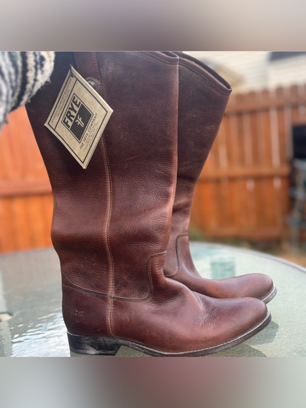 Frye Chestnut Brown Tall Leather Boots